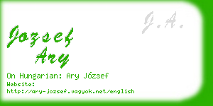 jozsef ary business card