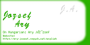 jozsef ary business card